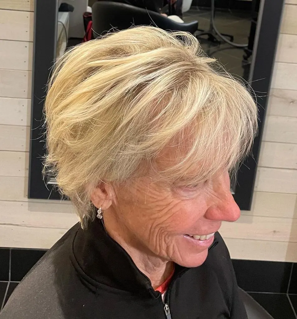 short blonde hair for women over 60