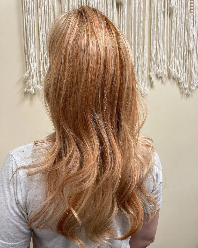 strawberry rose gold hair