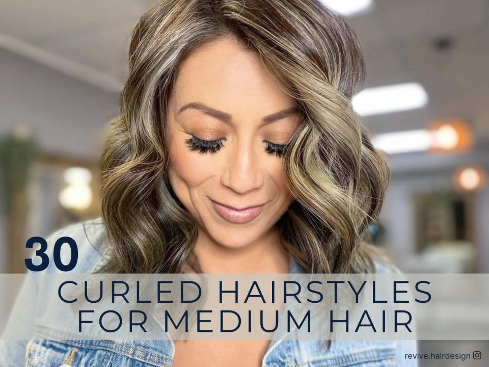 curled hairstyles for medium hair