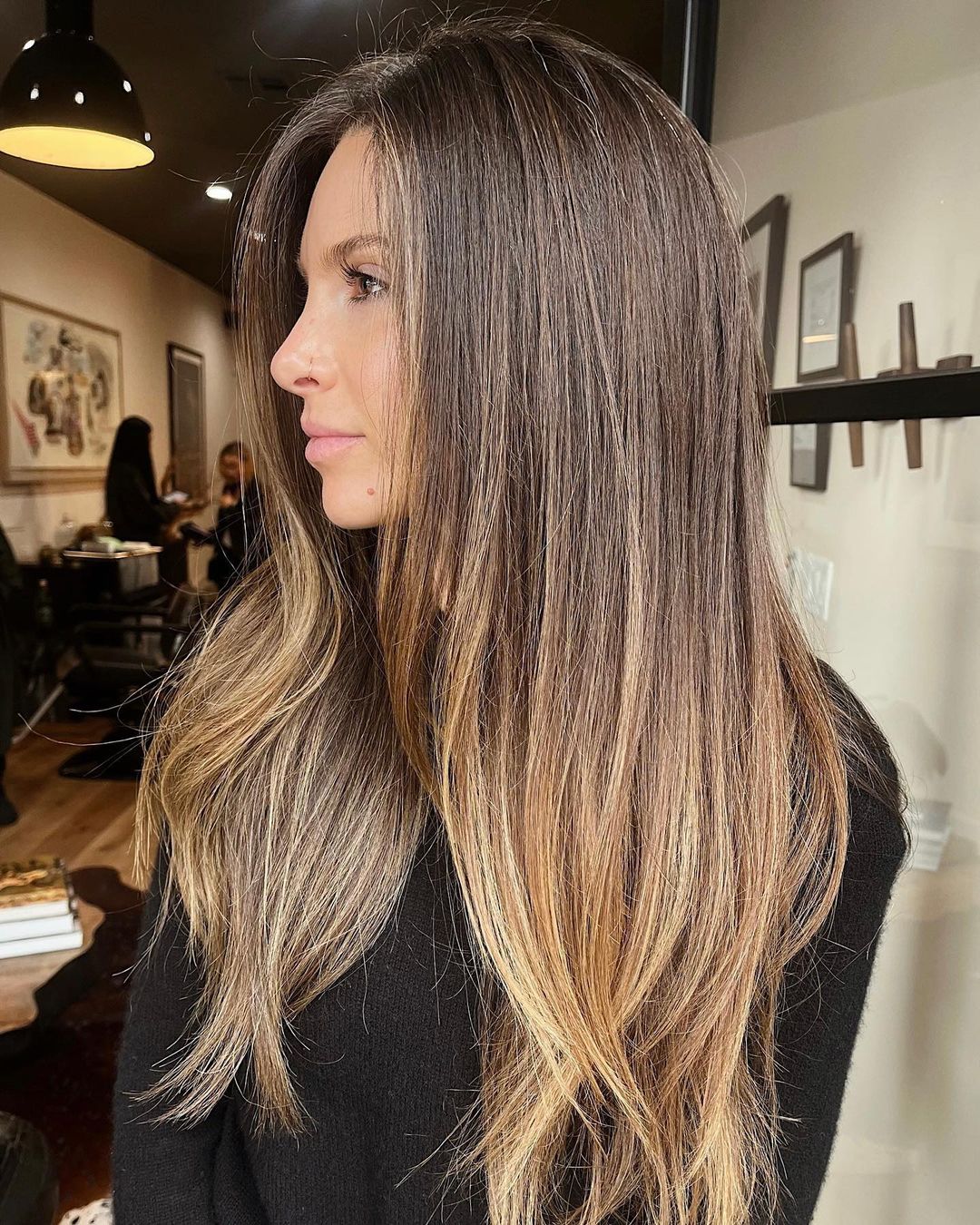 ombre brunette balayage hair