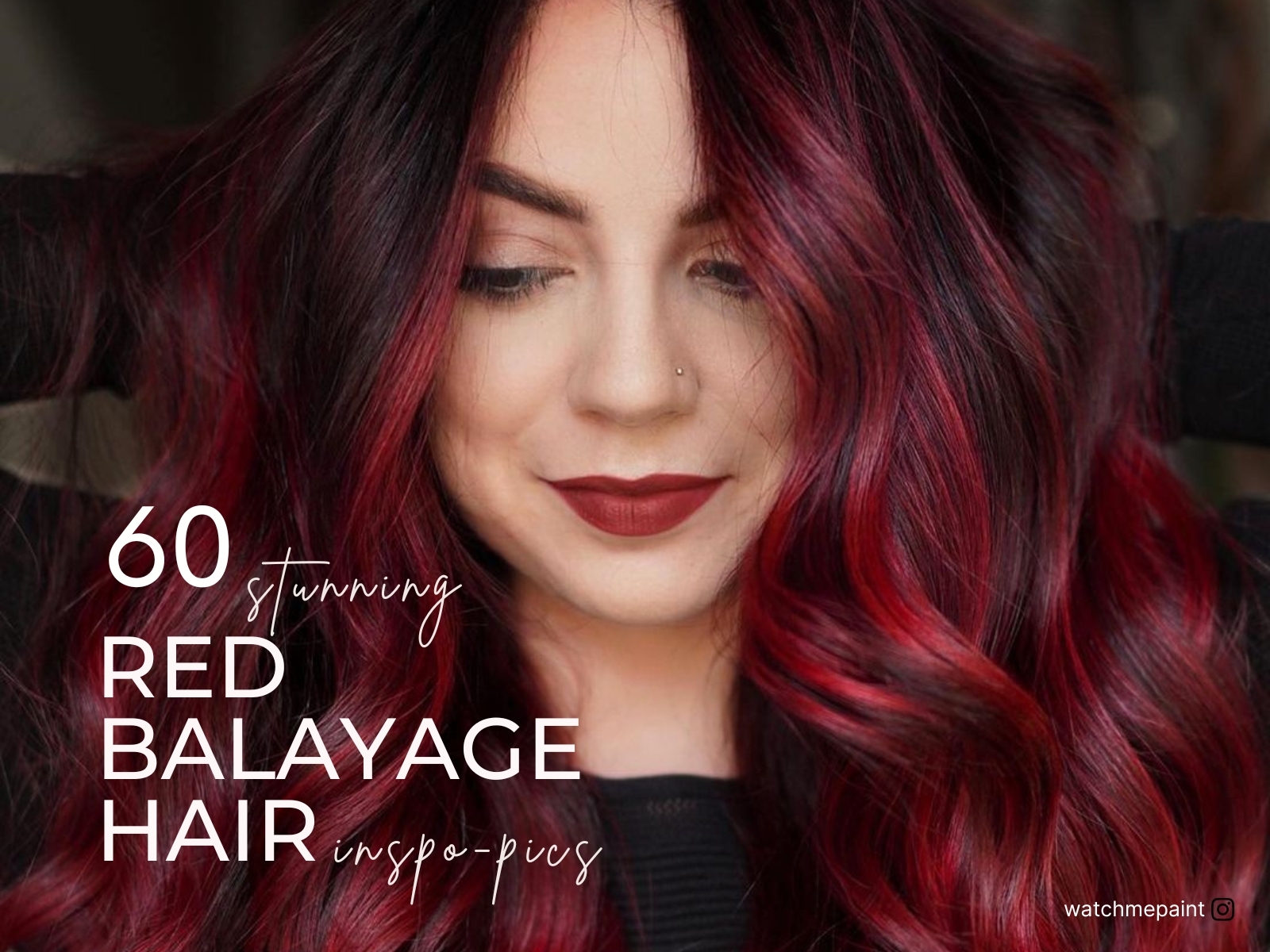 red balayage hair