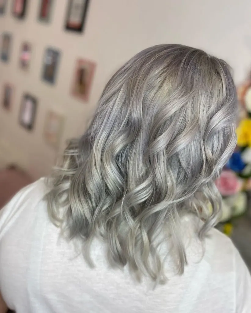 Icy silver blonde hair 