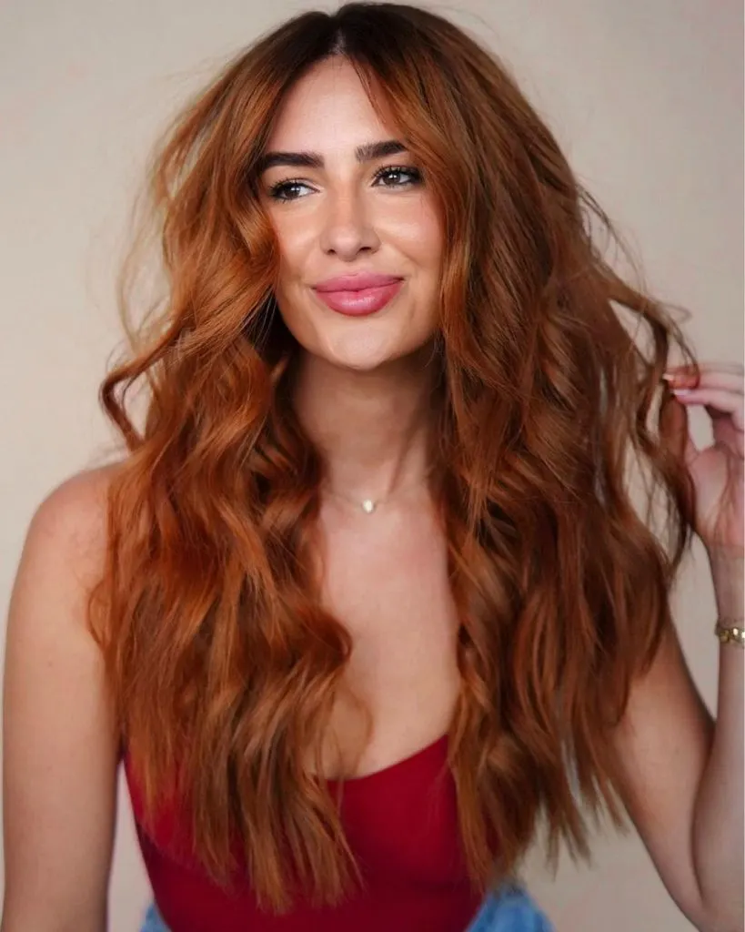 auburn and copper color melt