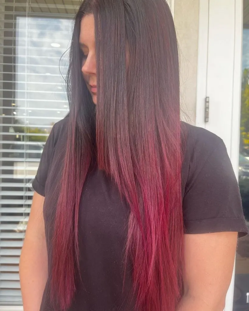 berry magenta balayage