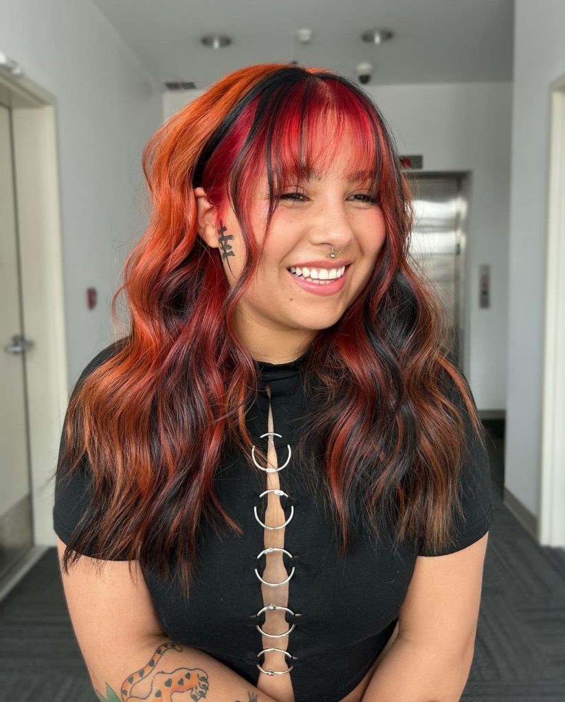 black red and copper hair