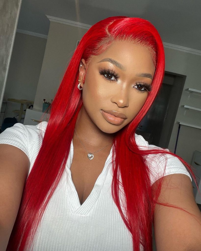 bright red hair for black women