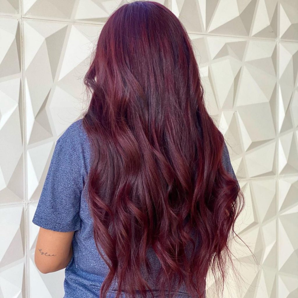 burgundy magenta hair