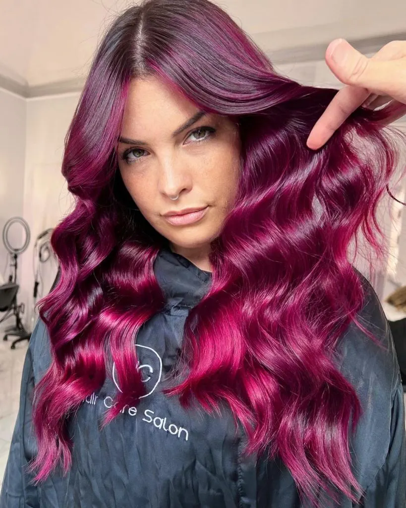 cherry violet hair
