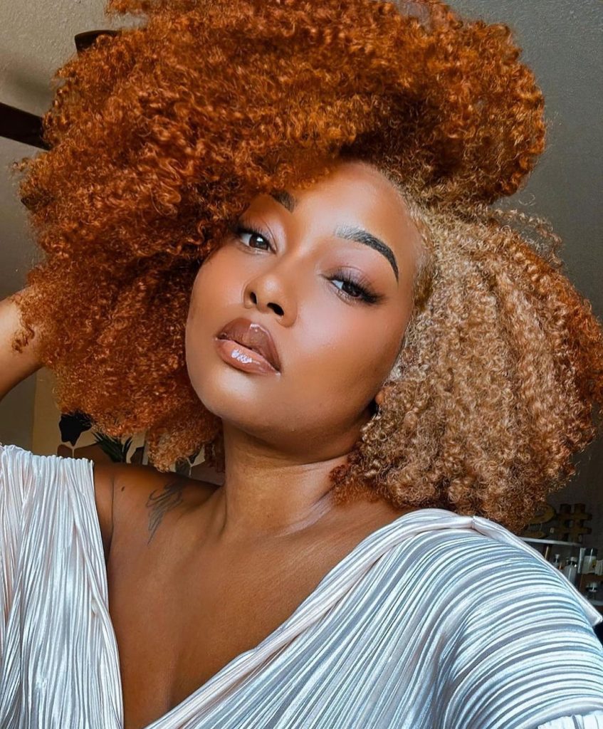 copper blonde 3C curly hairstyles