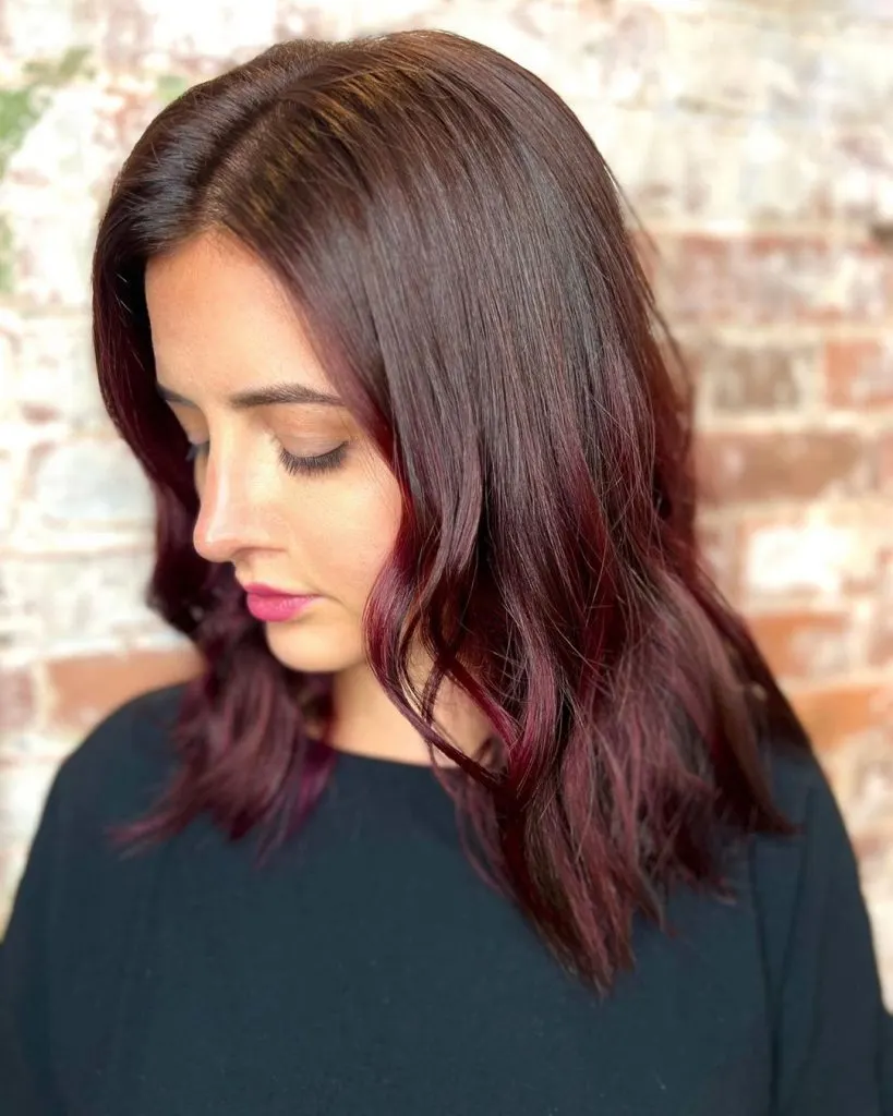 cranberry balayage