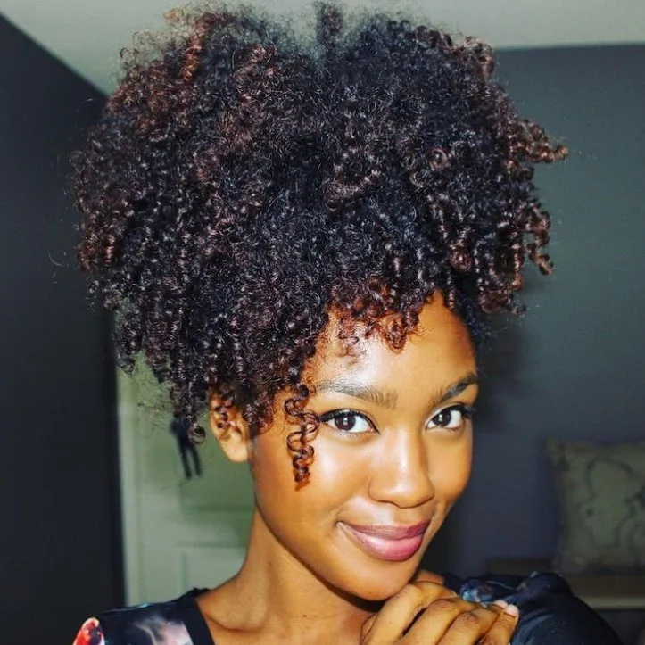 pineapple 3C curly hairstyle