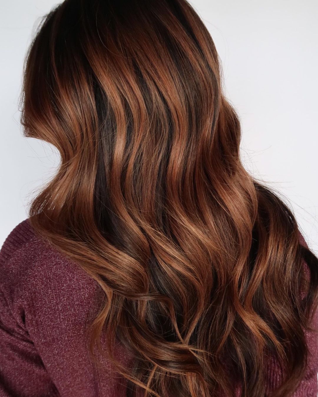 deep brown with copper highlights