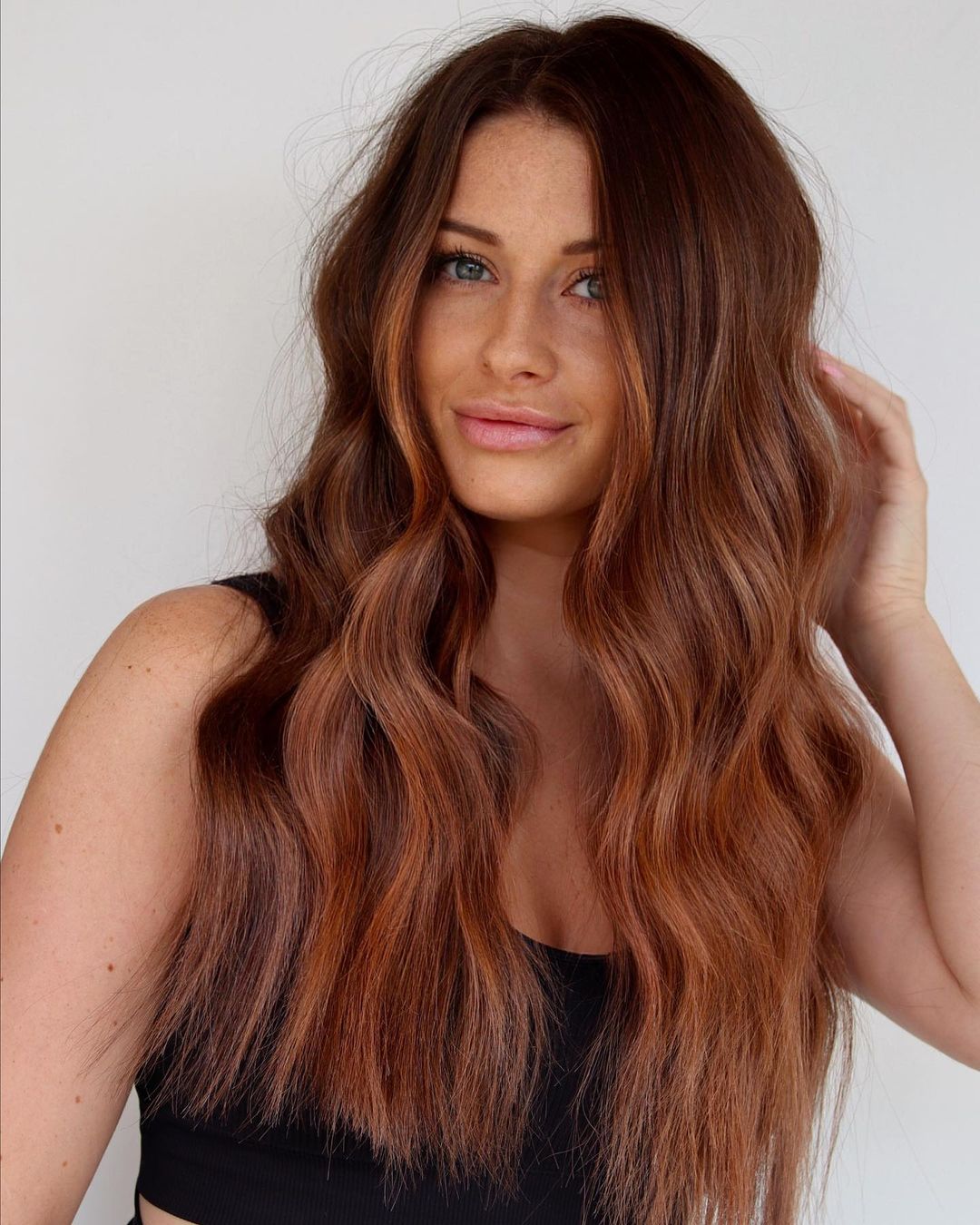 brown and copper balayage