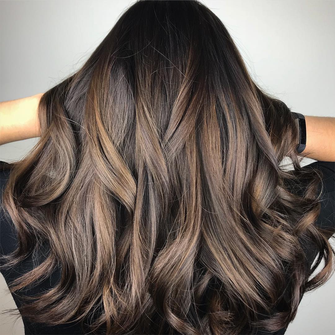 cool-toned brown highlights