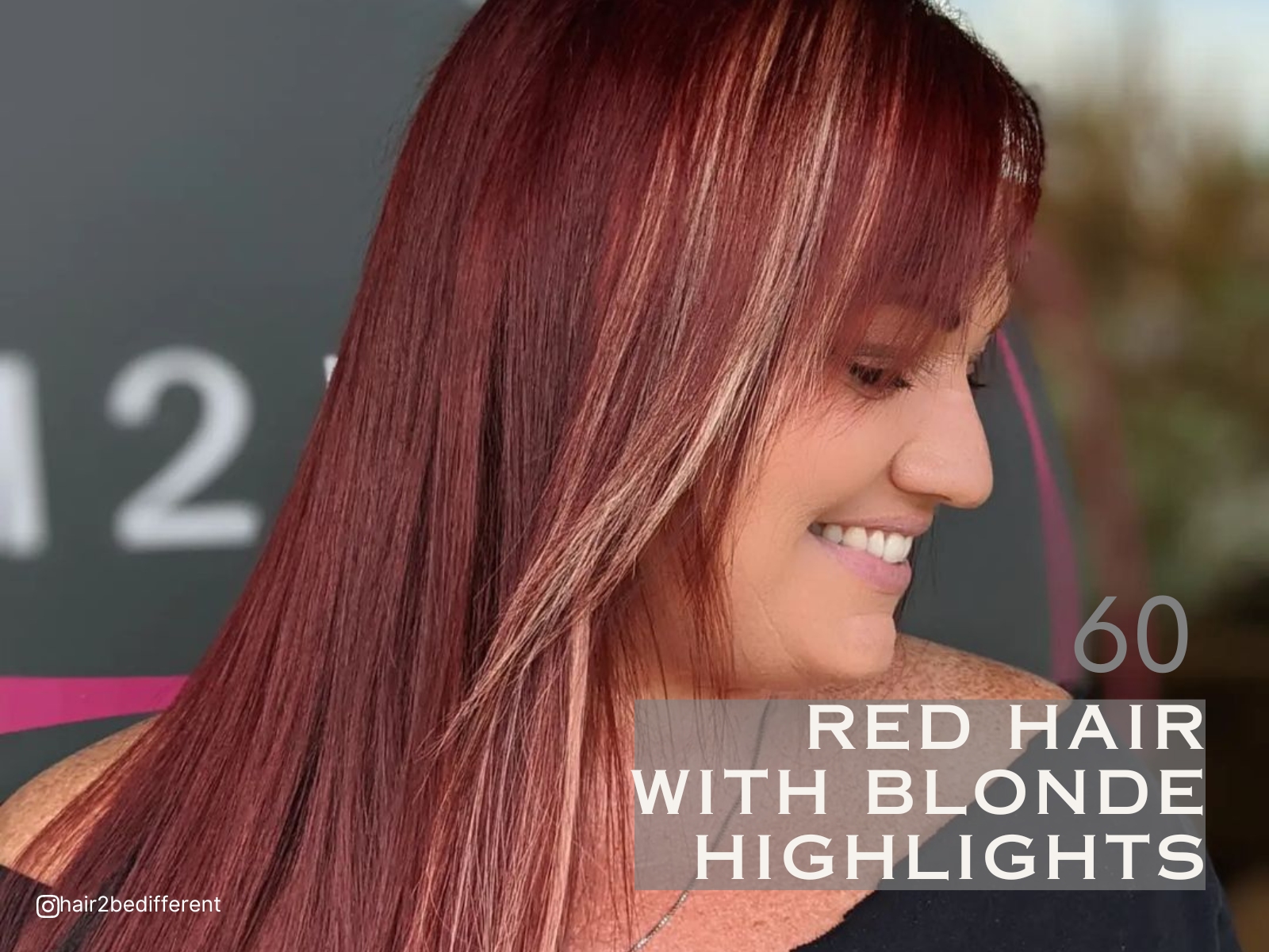 red hair with blonde highlights