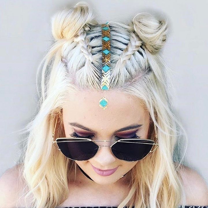 Accessorized And Braided Bright Blonde 