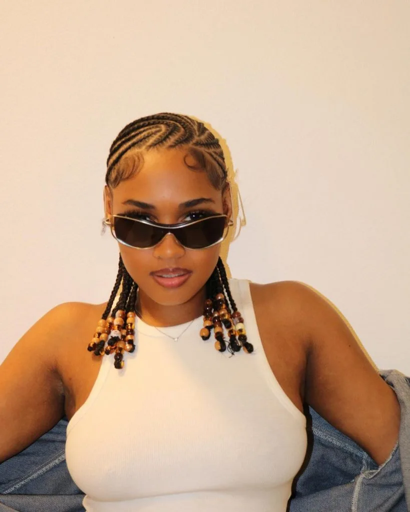 Stitch Braids With Baby Hair Bangs 