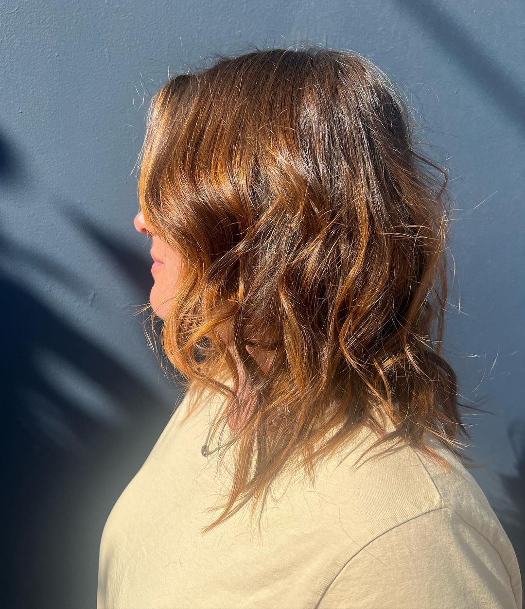Tapered Layers And Ginger Balayage 