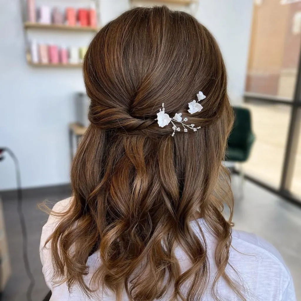 wedding mid-length hairstyle