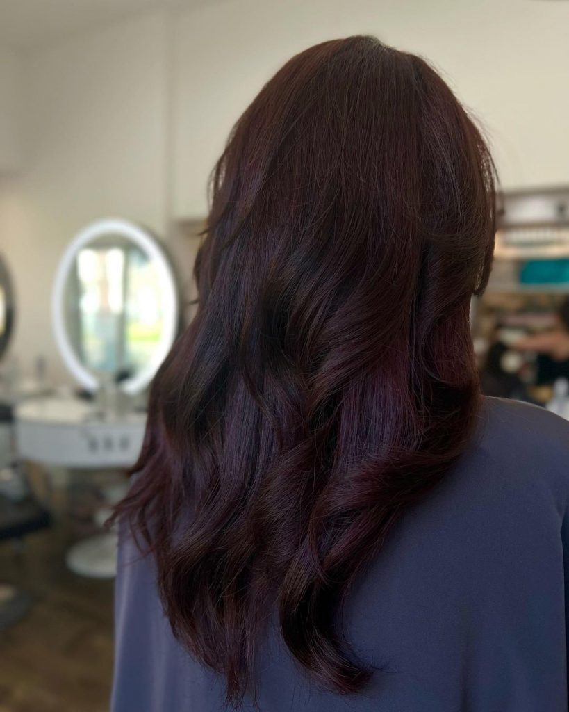 black burgundy hair color