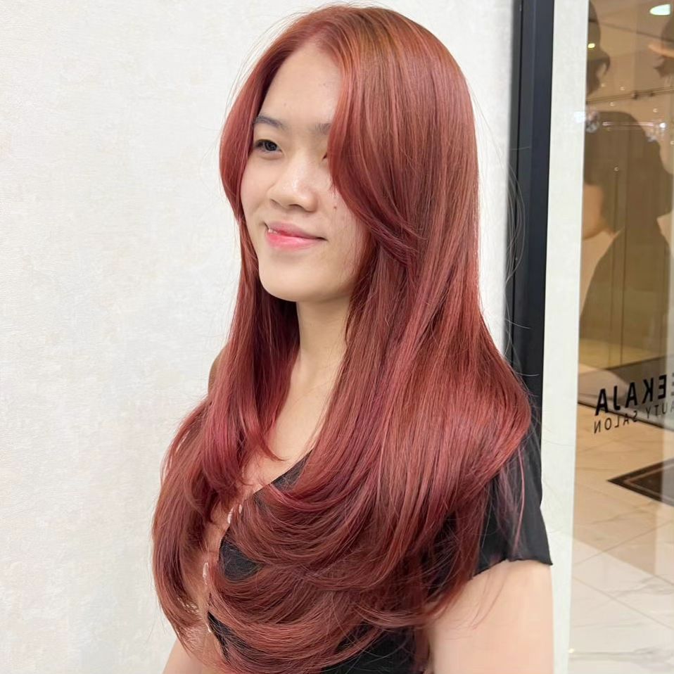 bright mahogany hair color
