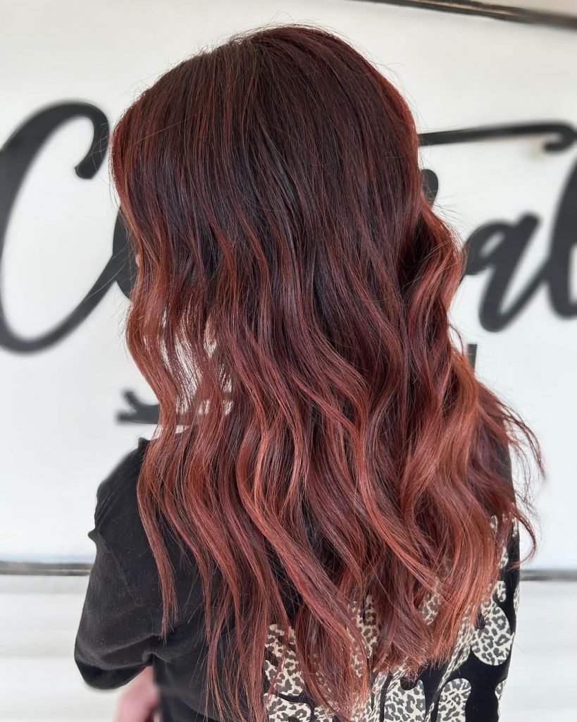 burgundy auburn hair
