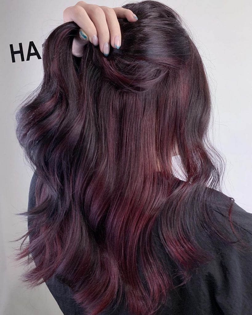 burgundy brown hair color