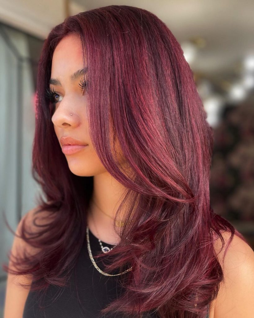 cherry burgundy hair color