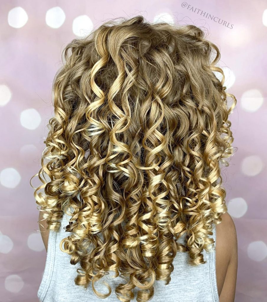 golden blonde ringlet curls