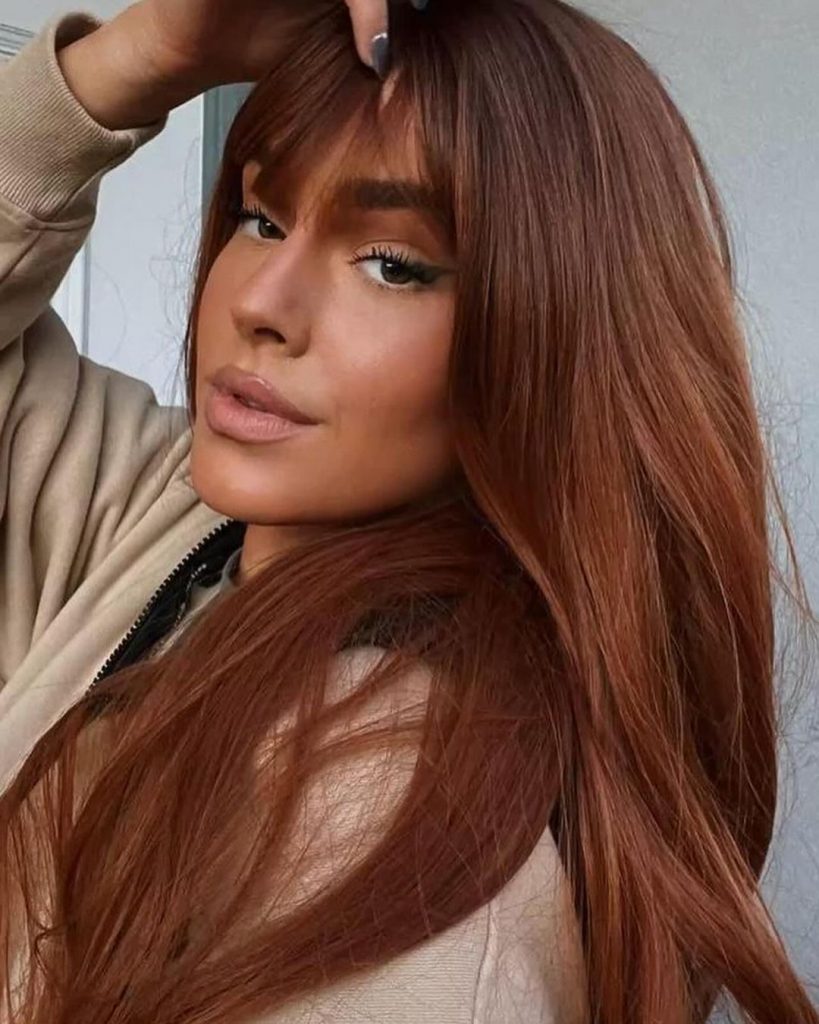 cowboy copper hair with bangs