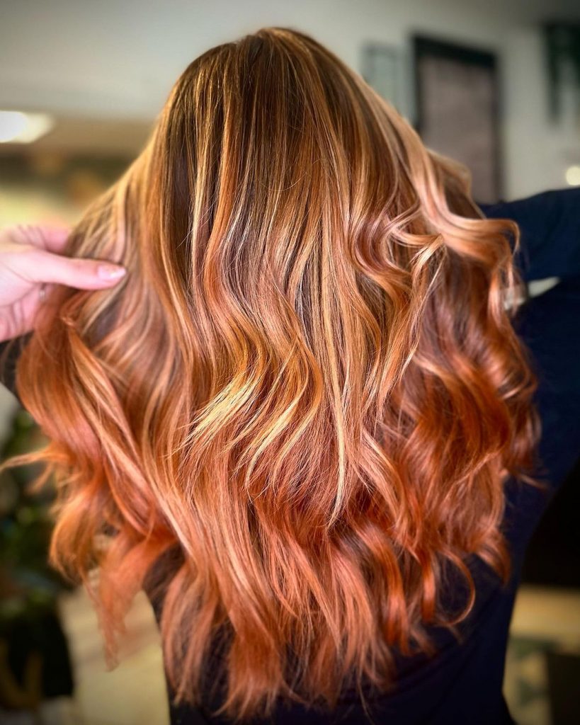 cowboy copper hair with blonde babylights