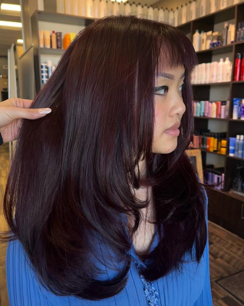 deep burgundy hair color