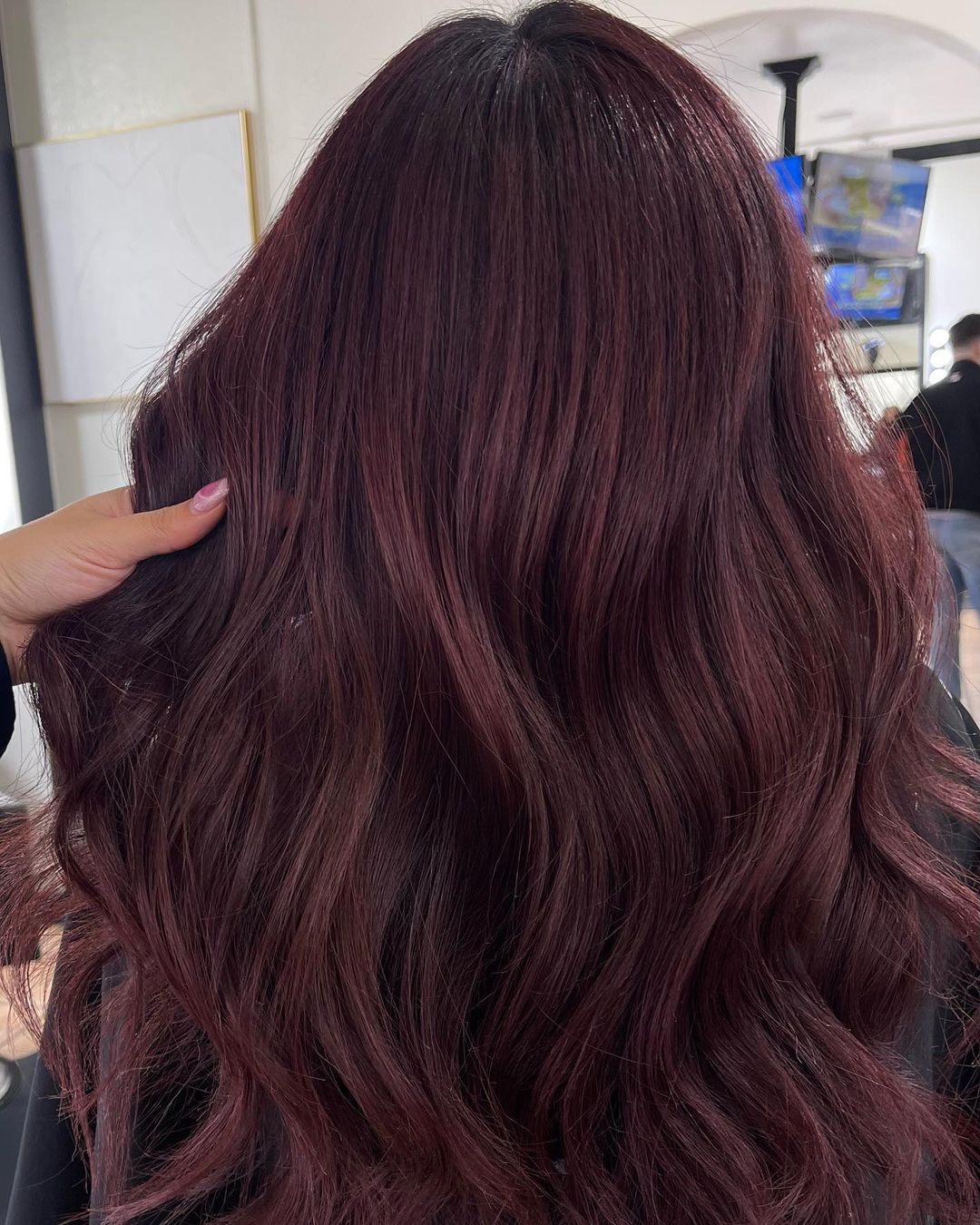 deep maroon hair color