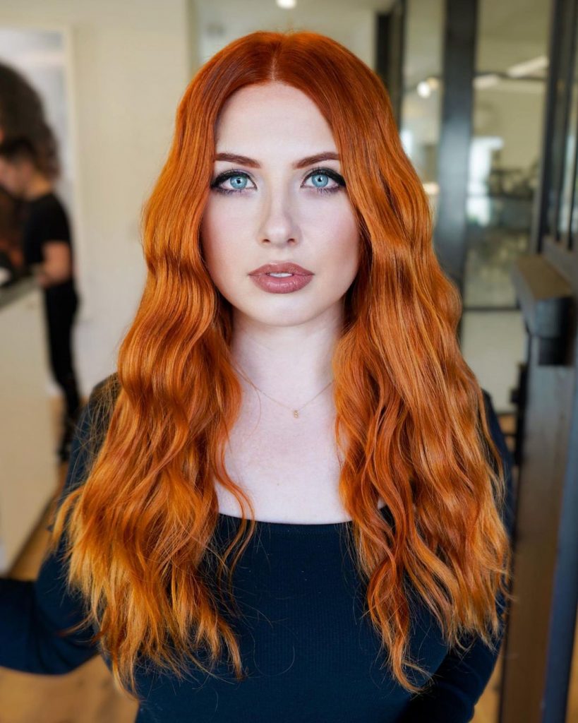 intense copper red waves