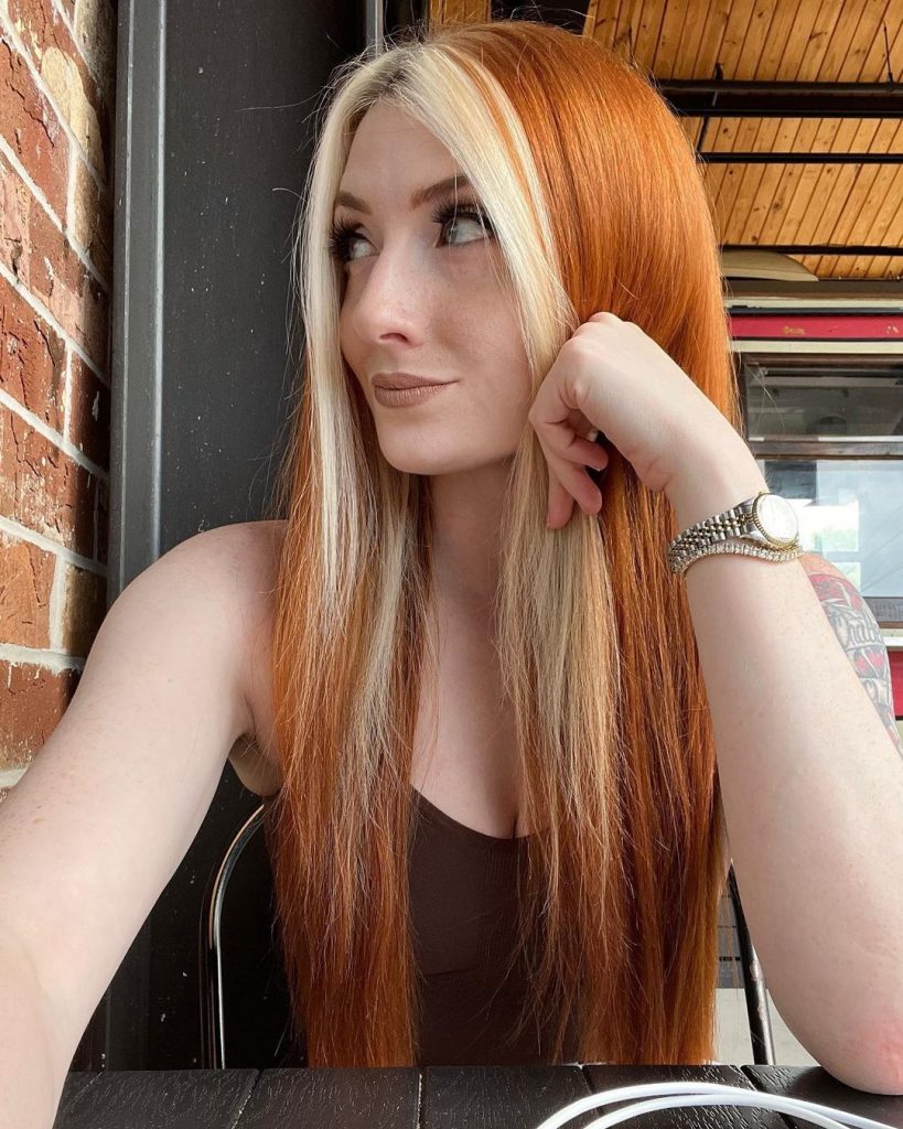 ginger hair with blonde highlights