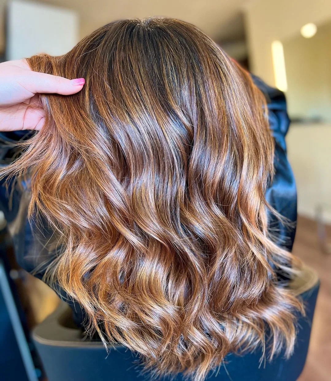 golden chocolate copper hair