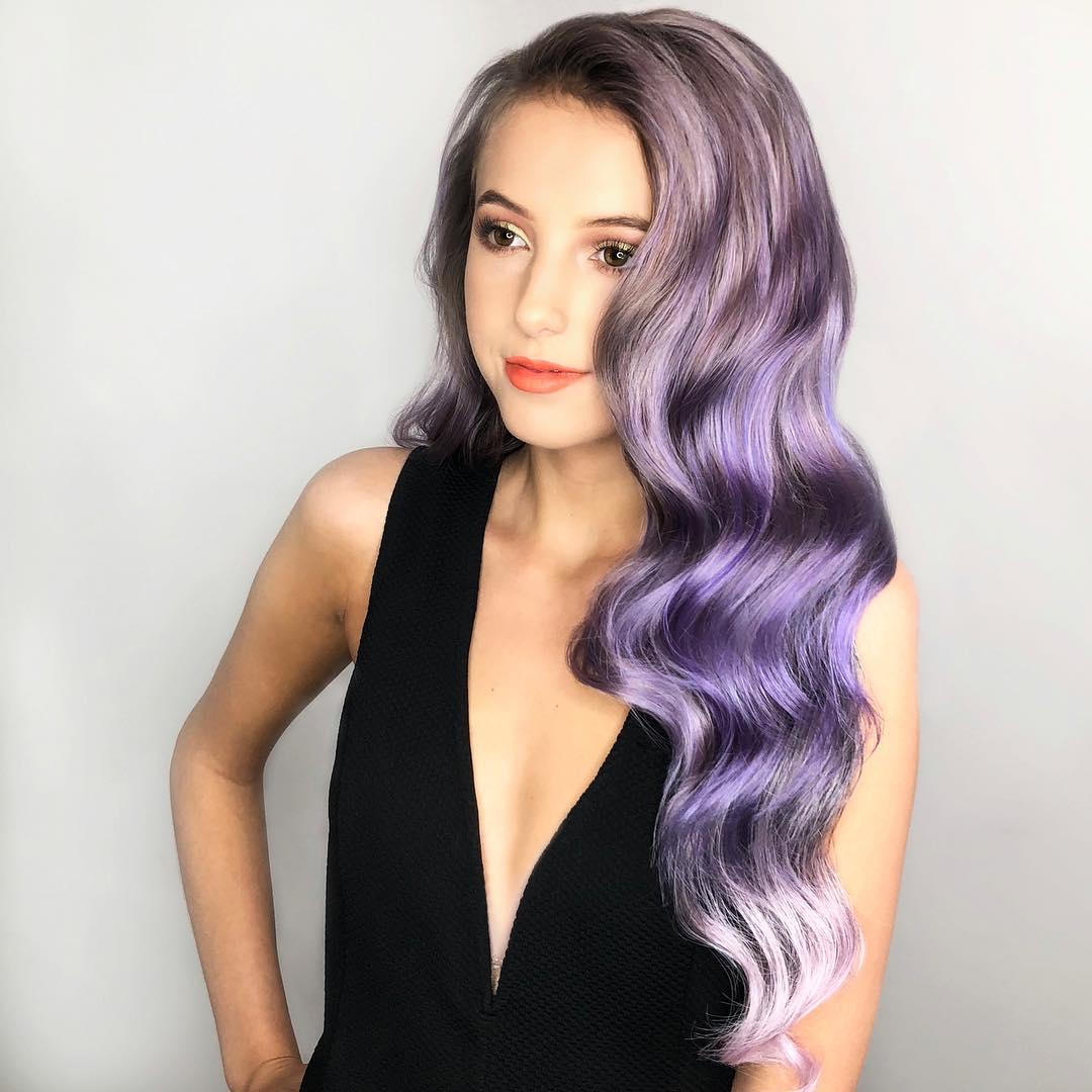 icy violet hair extensions