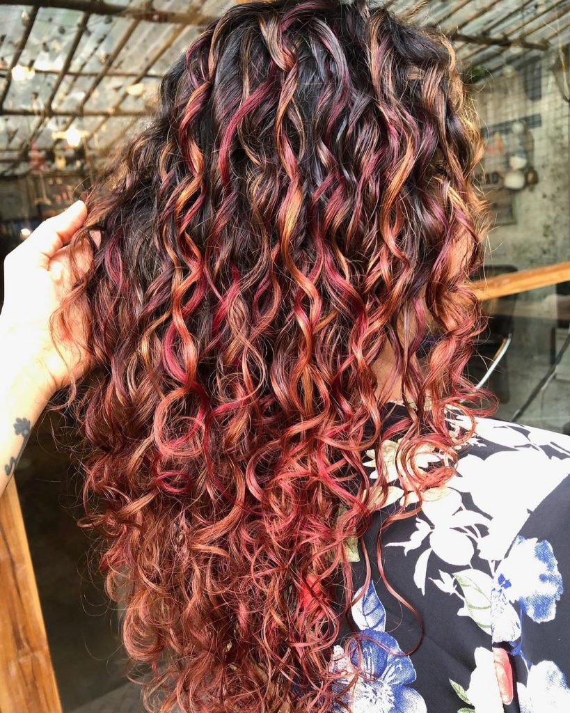 mahogany berry painted curls