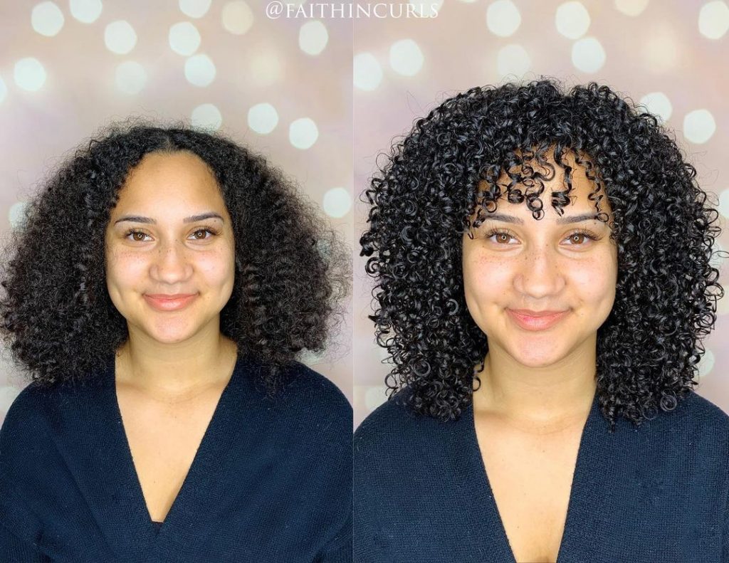 medium curly ili shoulder length curly hair with bangs