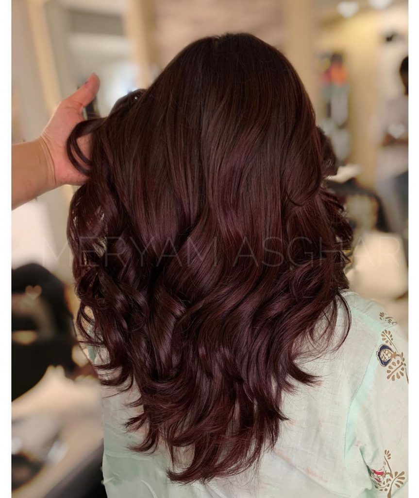 midnight burgundy hair color
