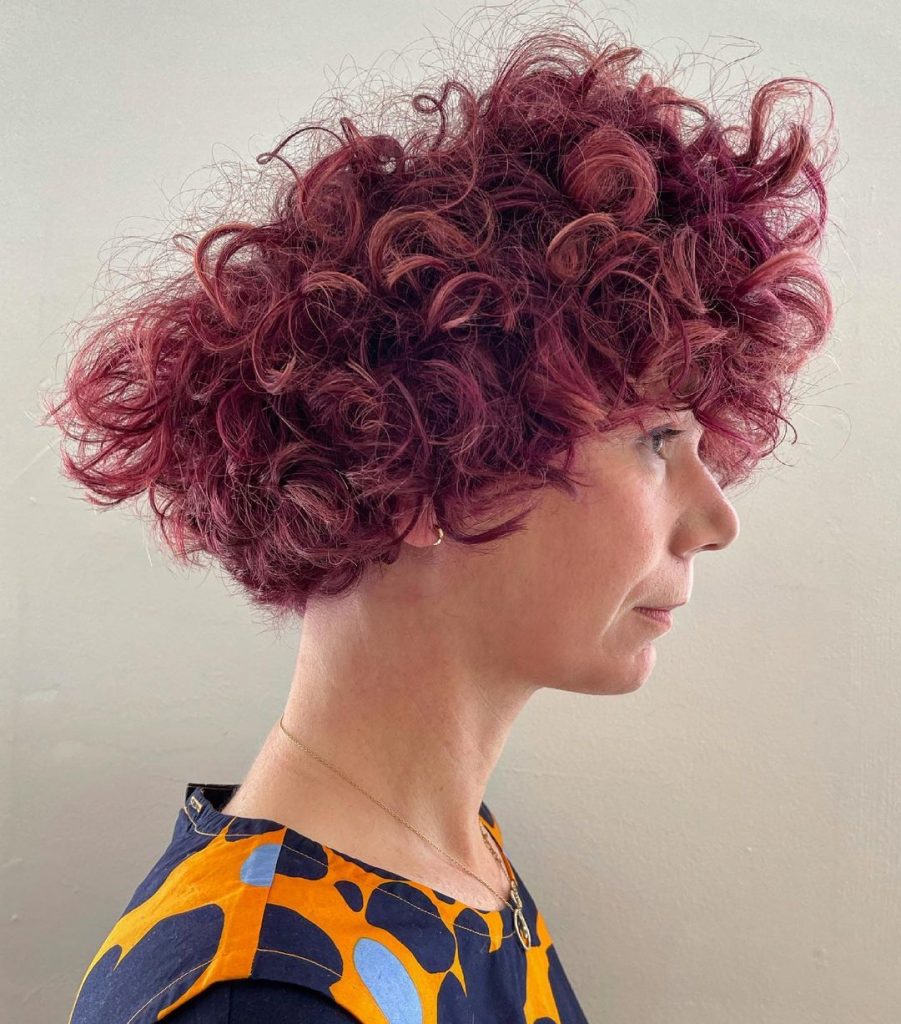 pastel purple pink curls