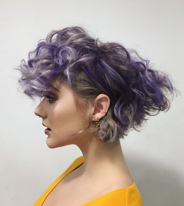 purple silver color blocking 