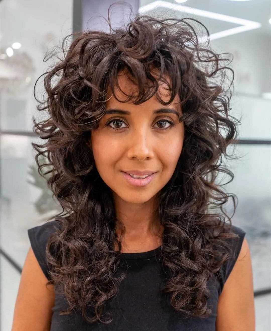 textured curly shag