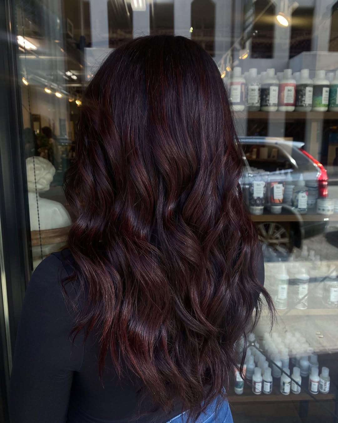 violet reddish brown hair color