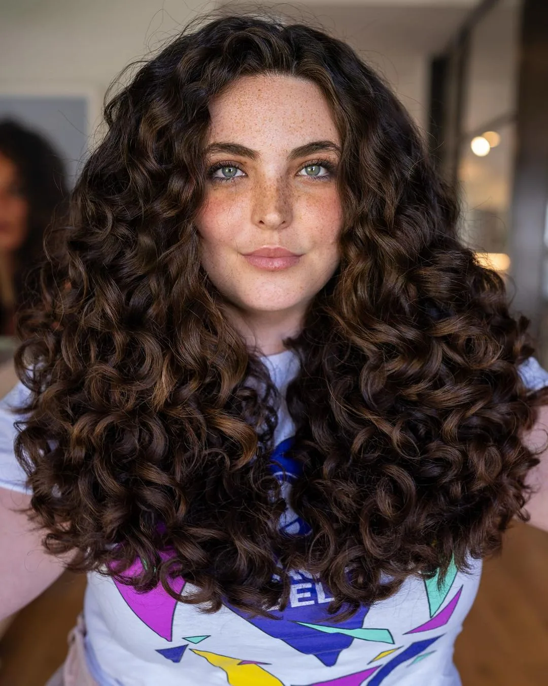 ultra textured long layered curly hair
