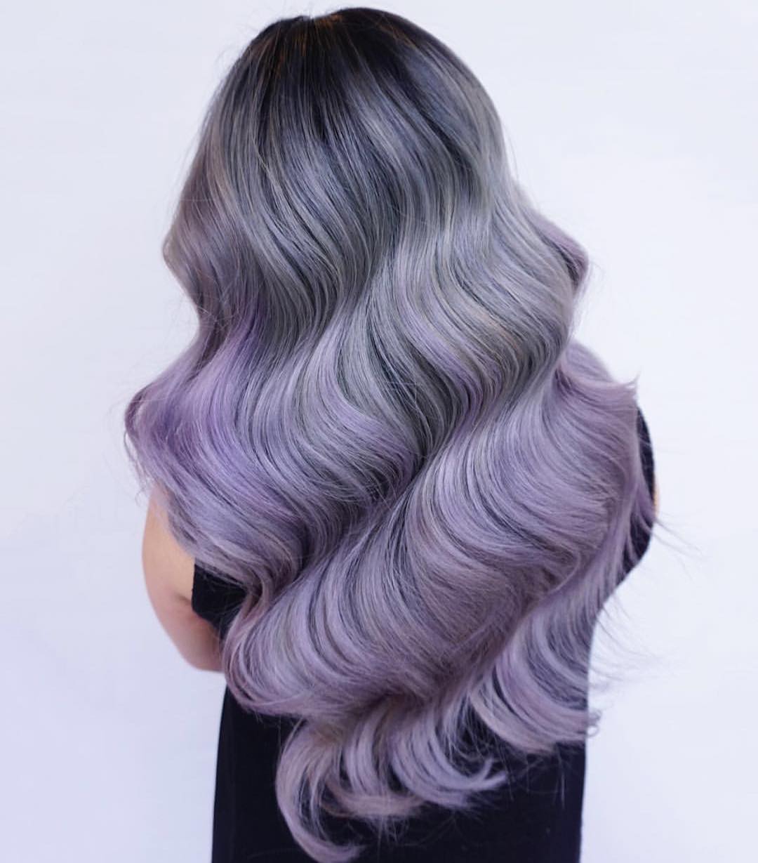 smoky hair with bold waves