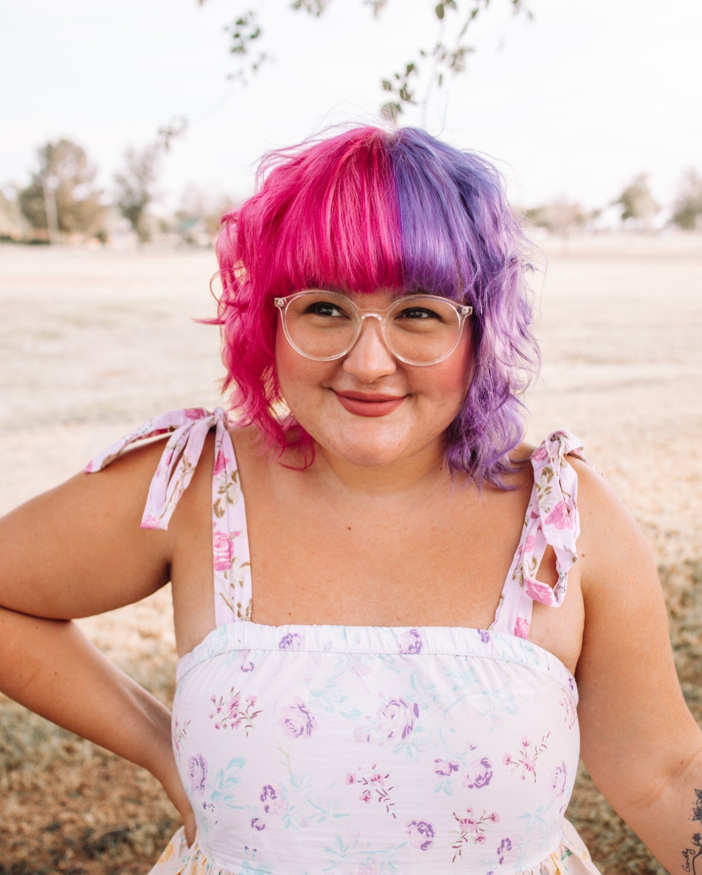 cabelo gémeos rosa e lavanda