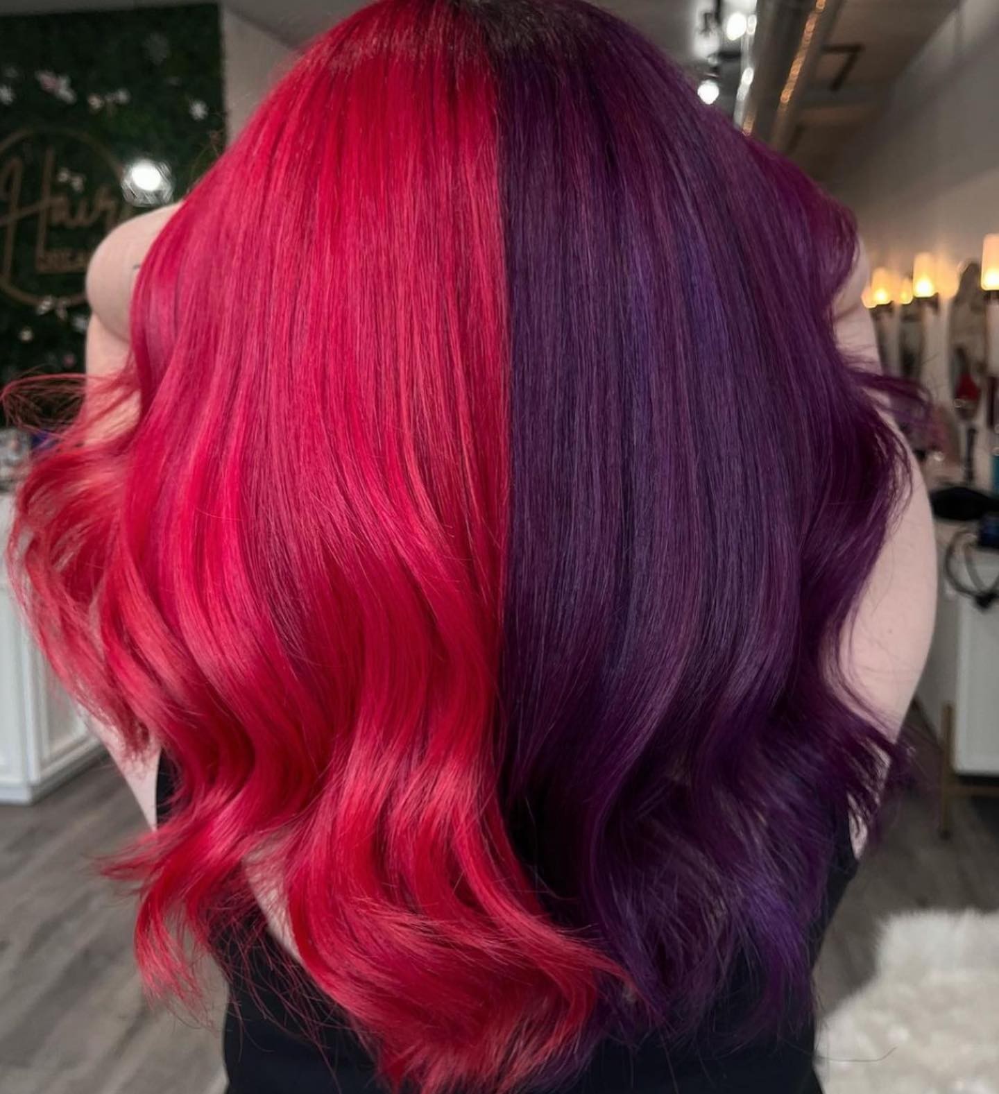 strawberry and eggplant gemini hair