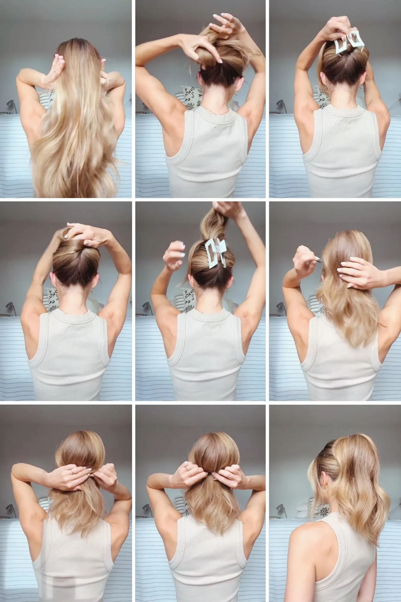 how to put a claw clip in your ponytail