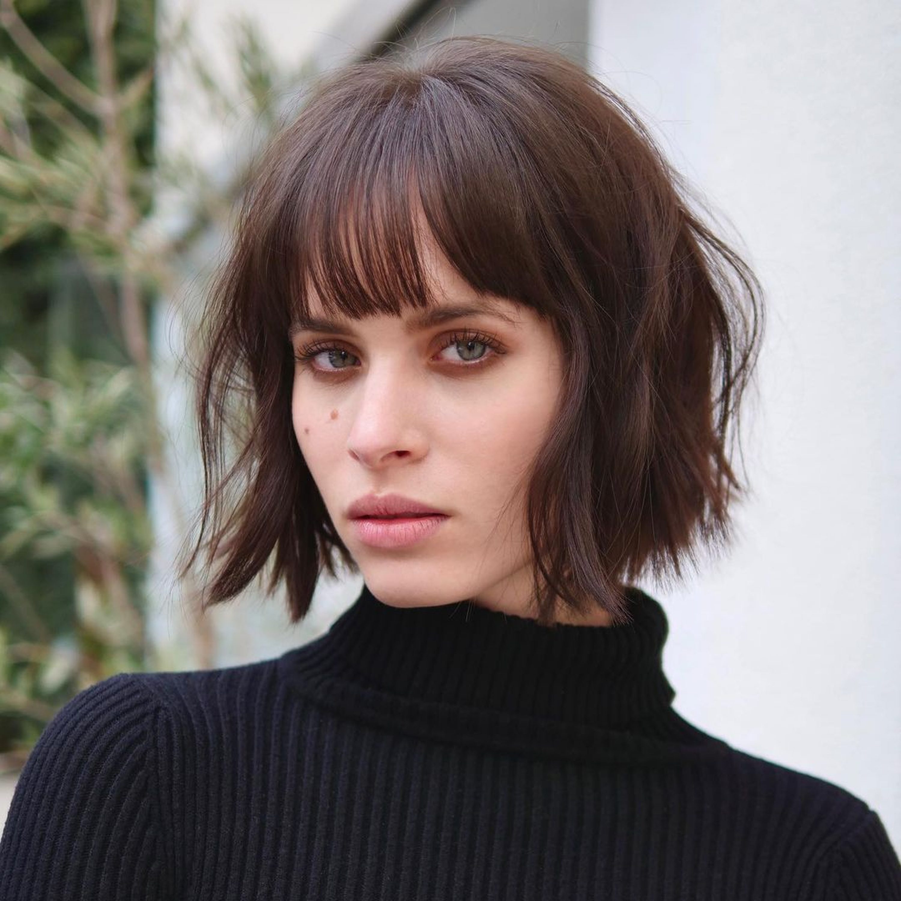blunt bob with bangs